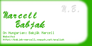 marcell babjak business card